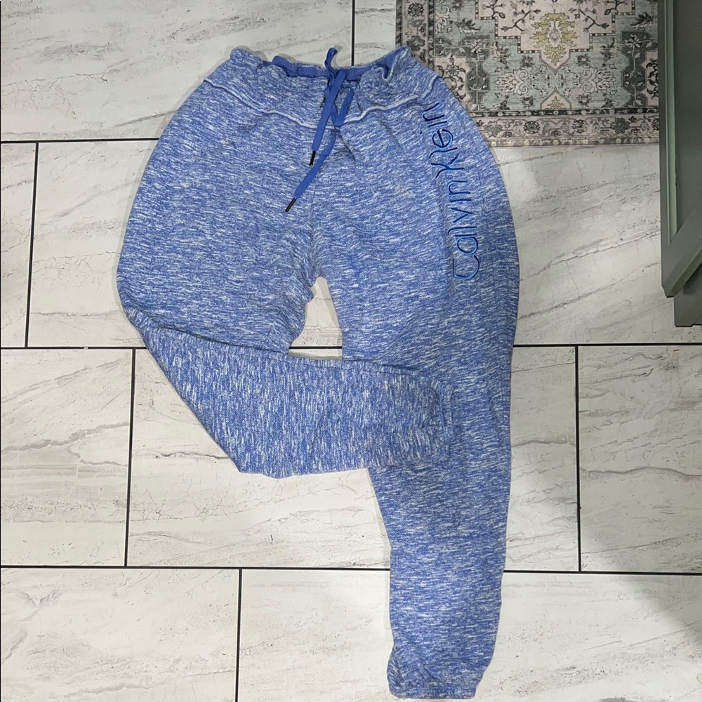 Calvin Klein Blue Heathered Joggers